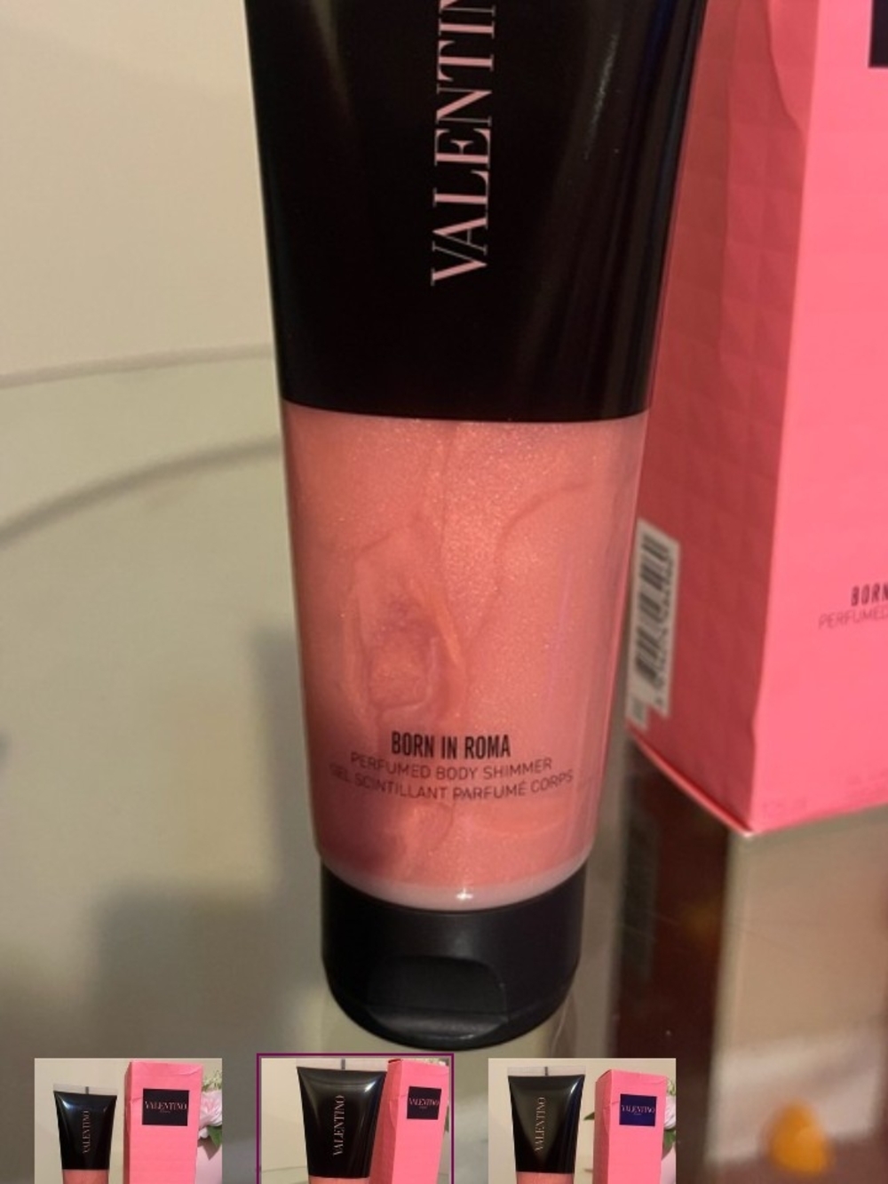 Valentino Born In Roma Shimmering Pink Body Shimmer Gel